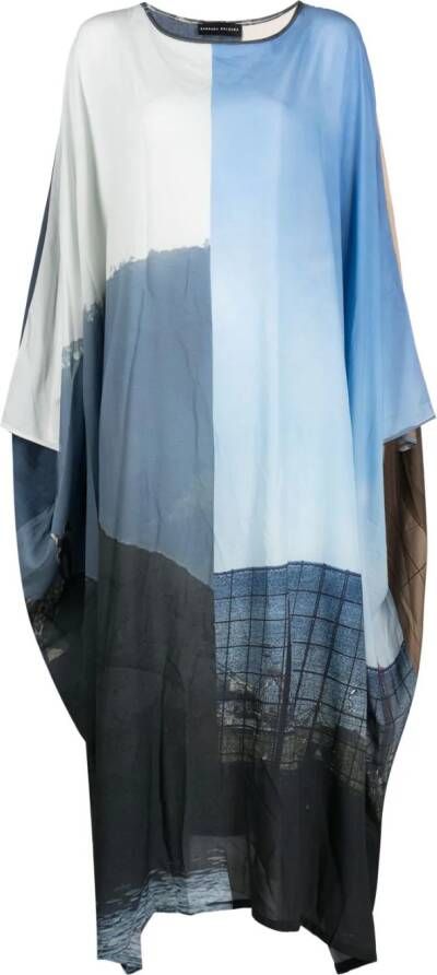 Barbara Bologna Maxi-jurk met print Blauw