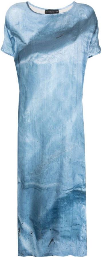 Barbara Bologna Jurk met print Blauw