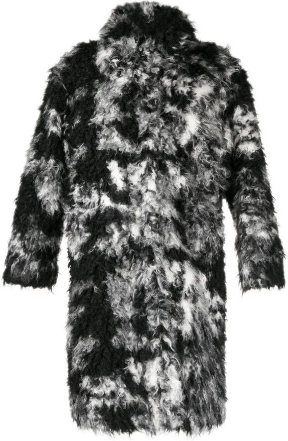 Barbara Bologna Jas van imitatiebont Wit