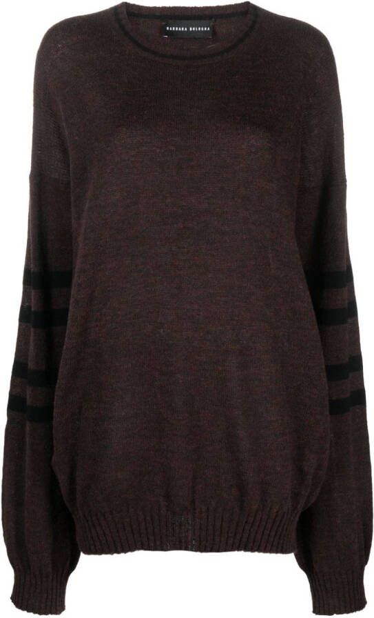 Barbara Bologna Trui met gestreept detail Bruin