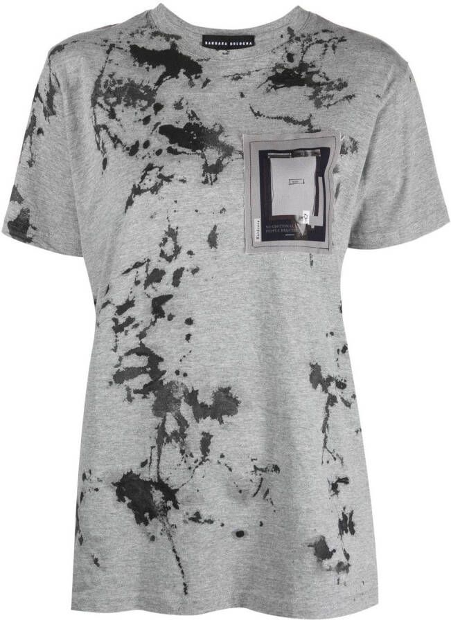 Barbara Bologna T-shirt met abstracte print Grijs
