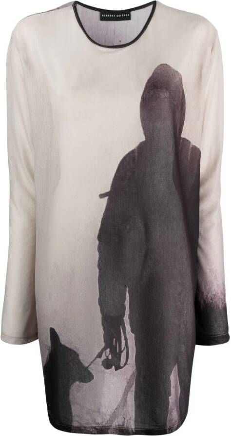 Barbara Bologna T-shirt met grafische print Beige