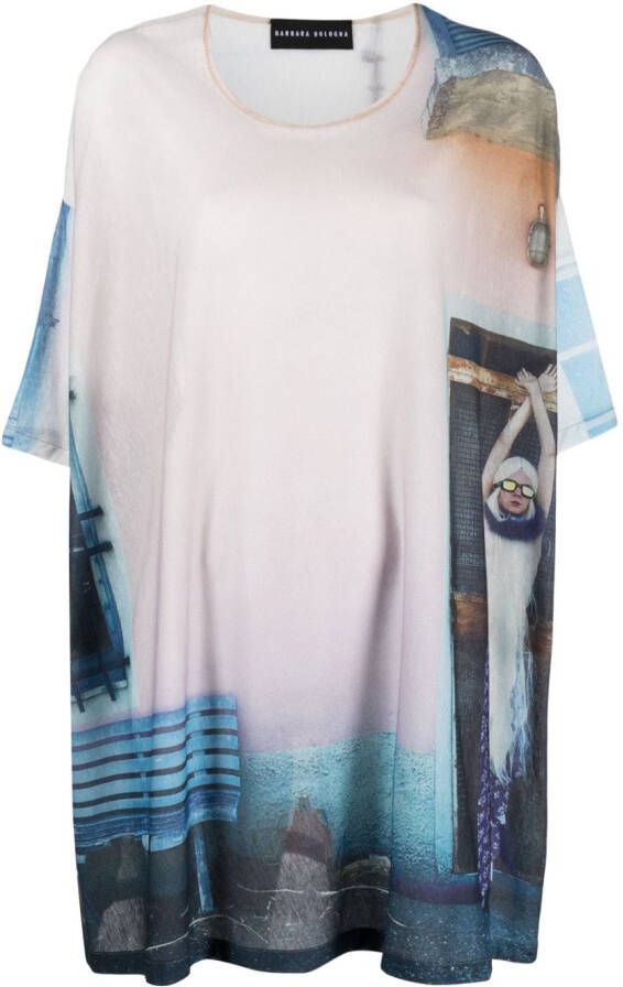Barbara Bologna T-shirt met print Beige