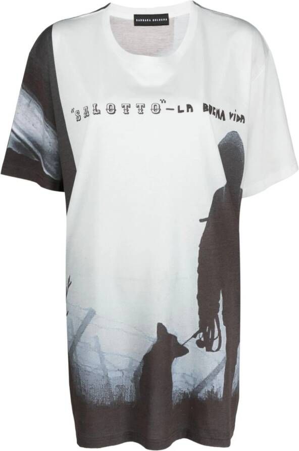 Barbara Bologna T-shirt met print Groen