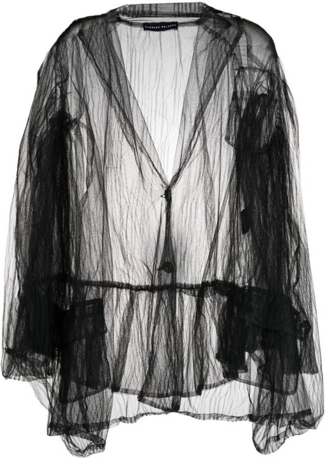 Barbara Bologna Blazer met V-hals Zwart