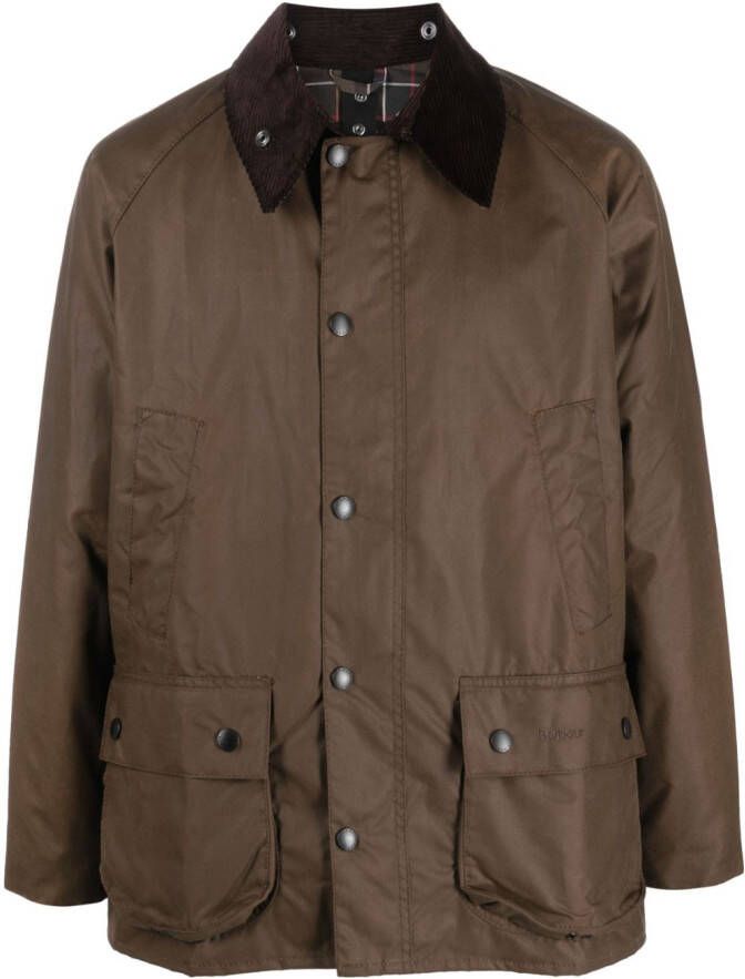 Barbour Jack met geborduurd logo Bruin