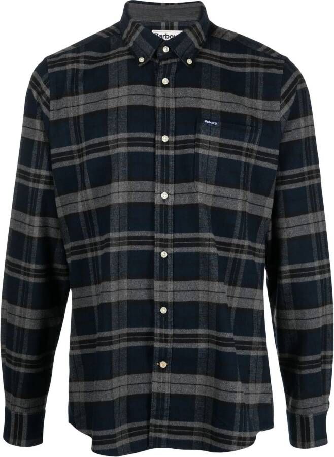 Barbour Geruit overhemd Blauw