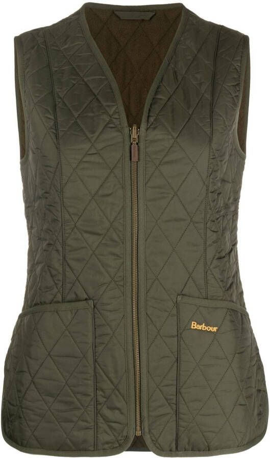 Barbour Bodywarmer met V-hals Groen