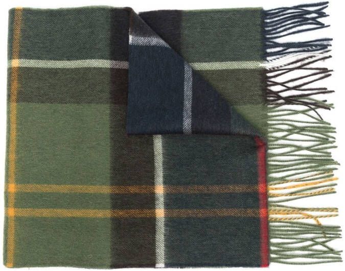 Barbour Geruite sjaal Groen