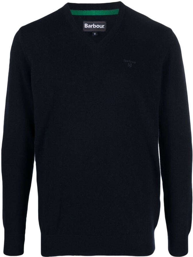 Barbour Trui met V-hals Blauw