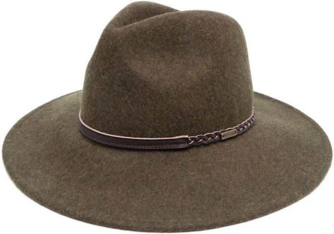 Barbour Fedora hoed met logo afwerking Groen
