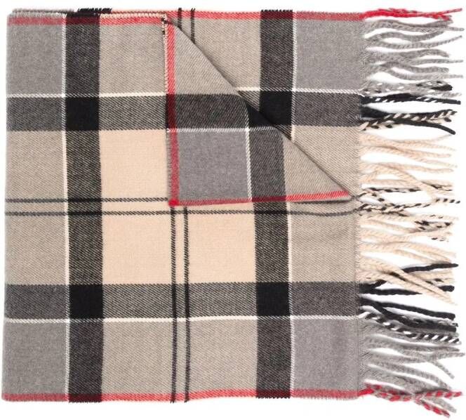 Barbour Geruite sjaal Beige