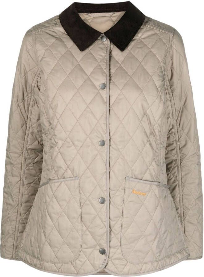Barbour Gewatteerd jack Grijs