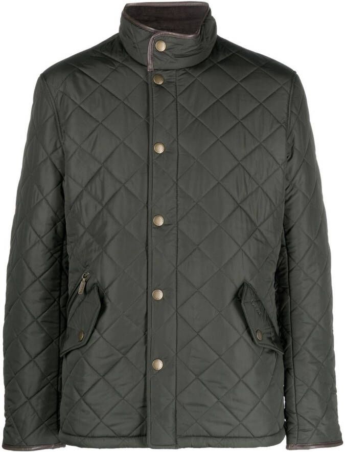 Barbour Gewatteerd jack Groen
