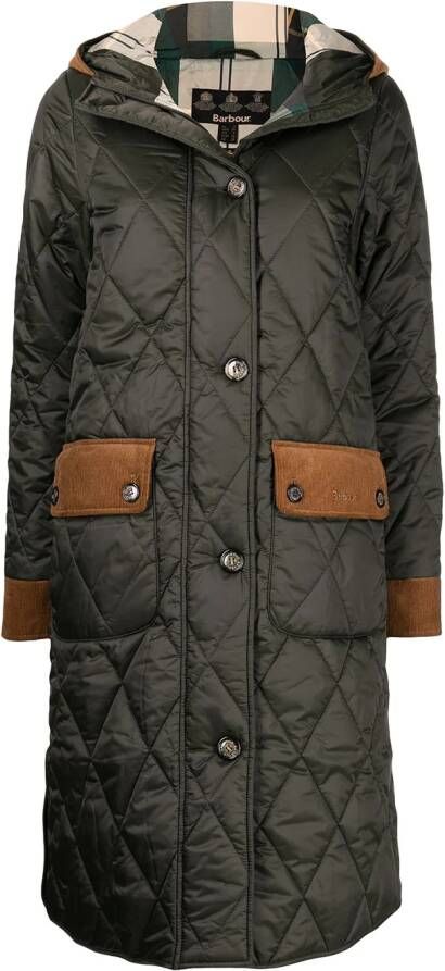 Barbour Gewatteerd jack Groen