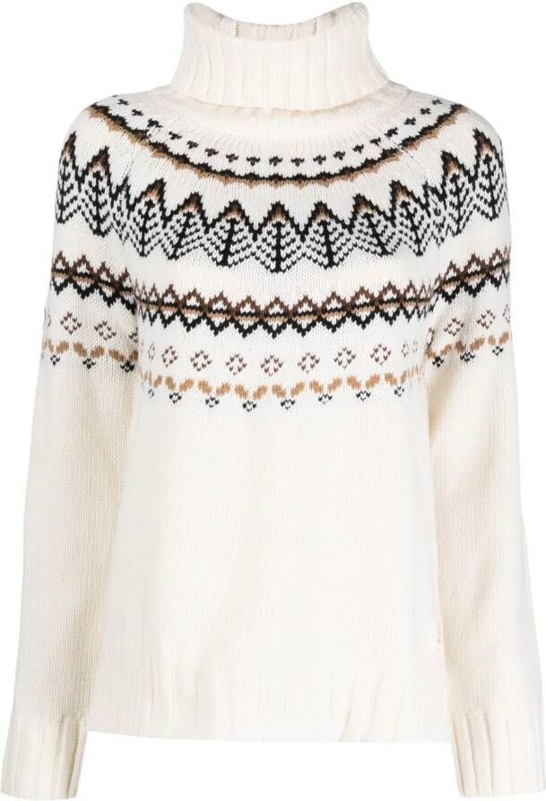 Barbour Intarsia trui Beige