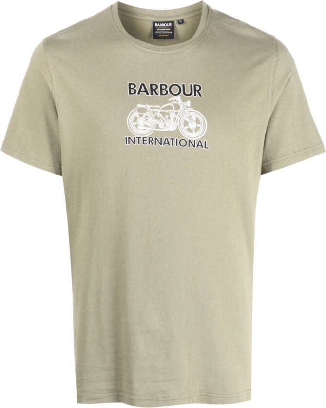 Barbour International T-shirt met logoprint Groen