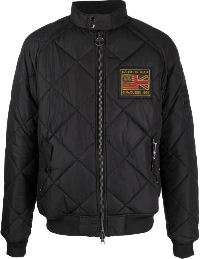 Barbour Jack met logopatch Zwart