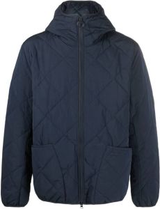 Barbour Liddesdale hooded diamond-quilted jacket Blauw
