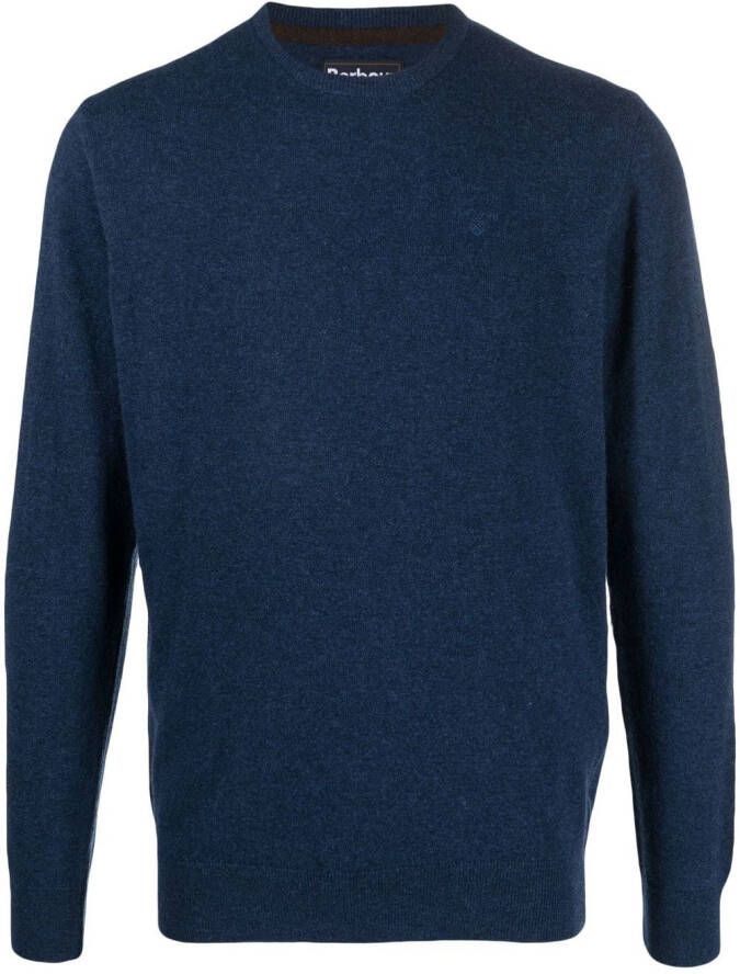 Barbour Trui met geborduurd logo Blauw