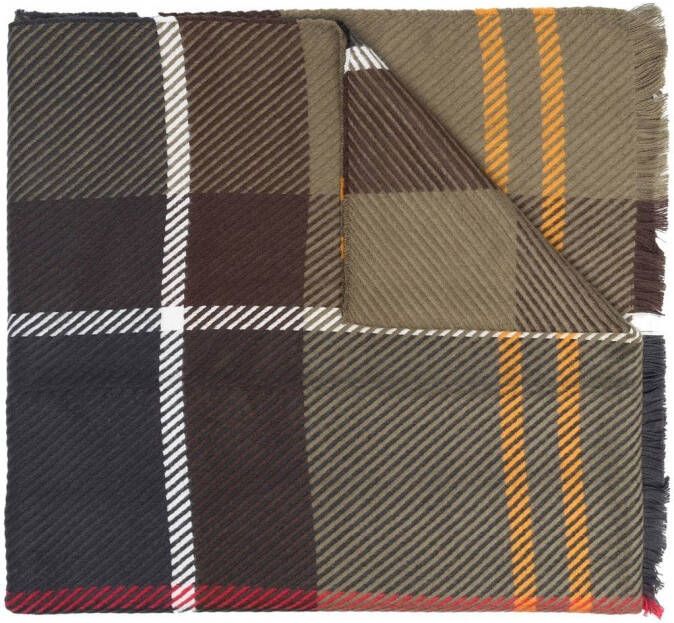 Barbour Sjaal met tartan ruit Bruin