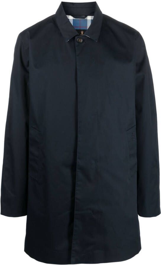 Barbour Mantel met enkele rij knopen Blauw