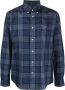Barbour Overhemd met geborduurd logo Blauw - Thumbnail 1