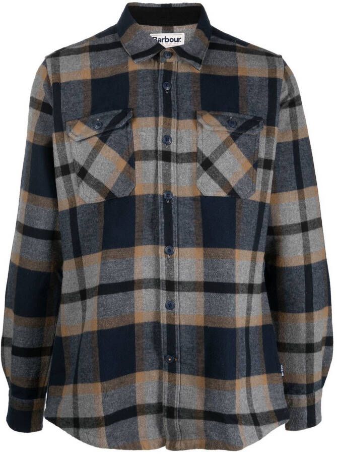 Barbour Geruit overhemd Grijs