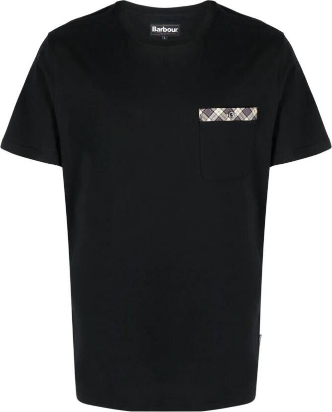 Barbour T-shirt met borstzak Zwart
