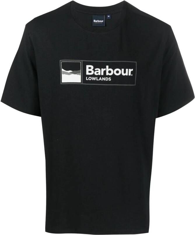 Barbour T-shirt met logo Zwart