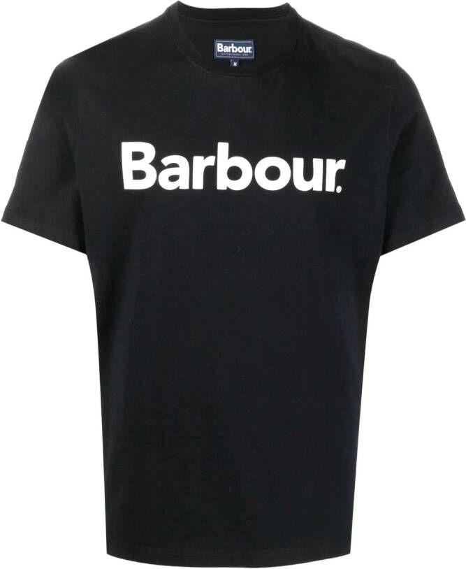 Barbour T-shirt met logoprint Zwart