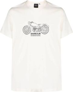 Barbour T-shirt met print Beige