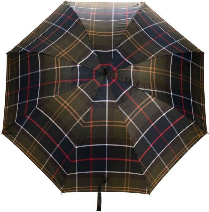 Barbour Paraplu met tartan ruit Groen