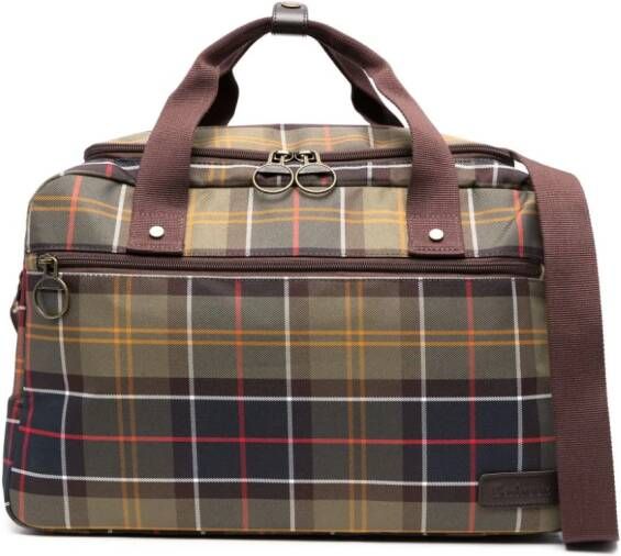 Barbour Torridon shopper met tartan ruit Groen