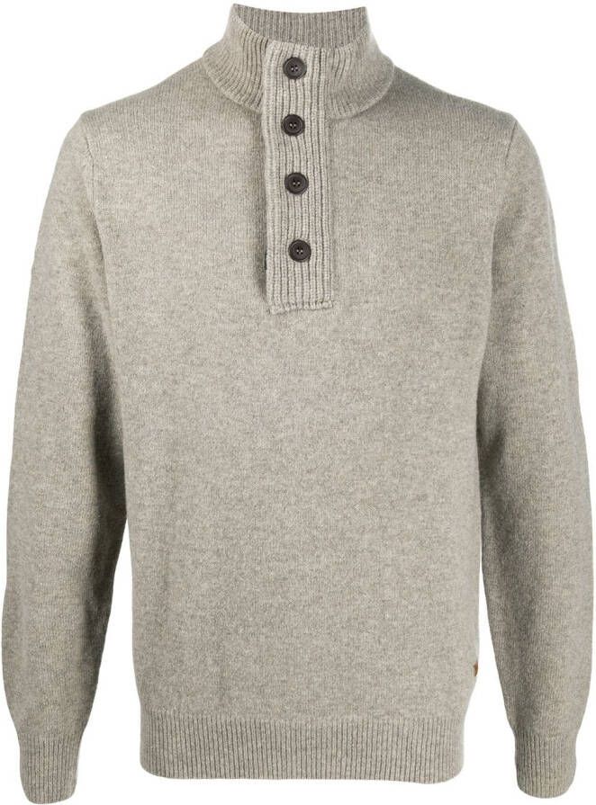 Barbour Trui met opstaande kraag Beige
