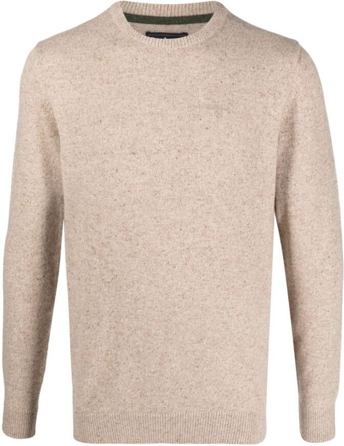 Barbour Trui met ronde hals Beige