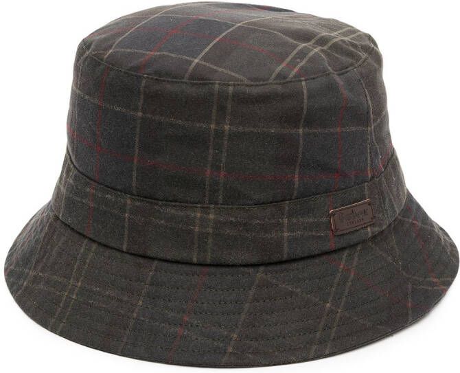 Barbour Vissershoed met tartan ruit Groen