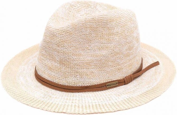 Barbour Geweven fedora hoed Beige