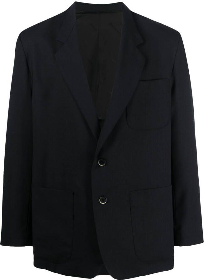 Barena Blazer met enkele rij knopen Zwart