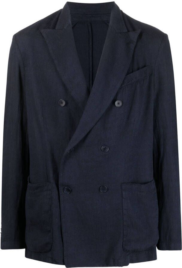 Barena Blazer met dubbele rij knopen Blauw