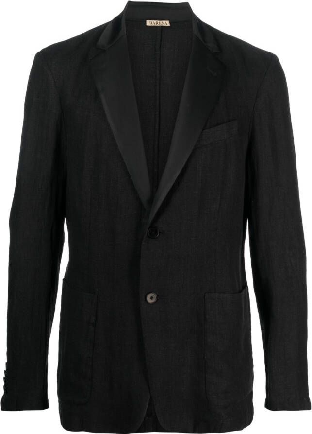Barena Blazer met enkele rij knopen Zwart