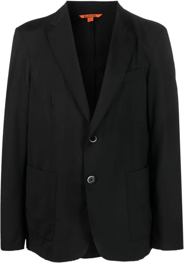 Barena Blazer met enkele rij knopen Zwart