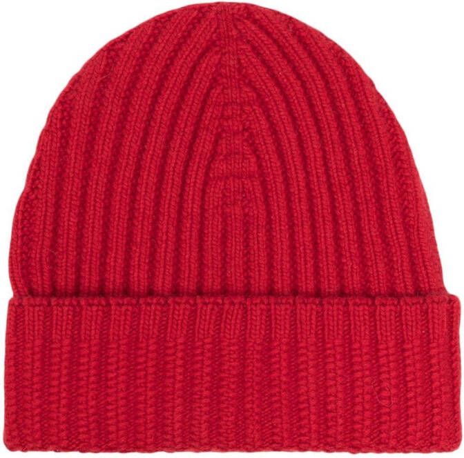 Barrie Geribbelde muts Rood