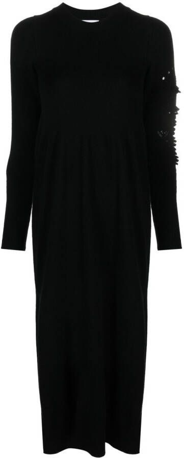 Barrie Gebreide midi-jurk Zwart