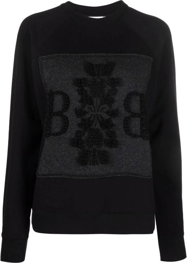 Barrie Sweater met borduurwerk Zwart