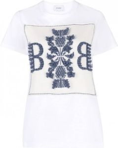 Barrie T-shirt met borduurwerk Wit