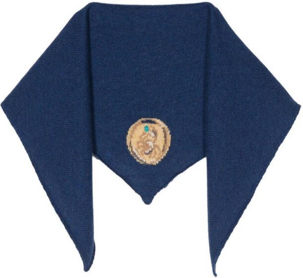 Barrie x Goossens Cancer sjaal met patroon Blauw
