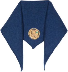 Barrie x Goossens sjaal met print Blauw