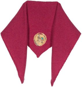 Barrie x Goossens Vissen sjaal met patroon Roze