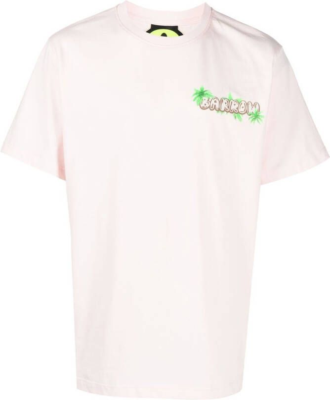 BARROW T-shirt met logoprint Roze